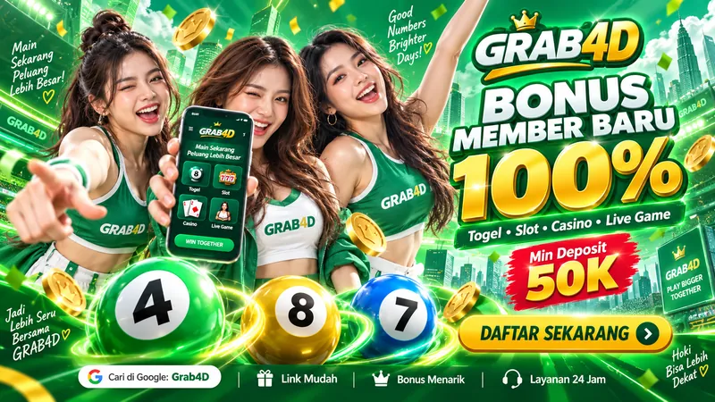 Daftar GRAB4D: bonus member baru 100%